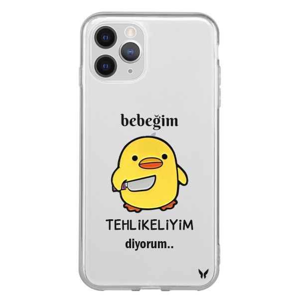 Tehlikeliyim Şeffaf Telefon Kılıfı